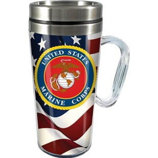 Spoontiques Marines Insulated Travel Mug, 14 oz, Multicolored