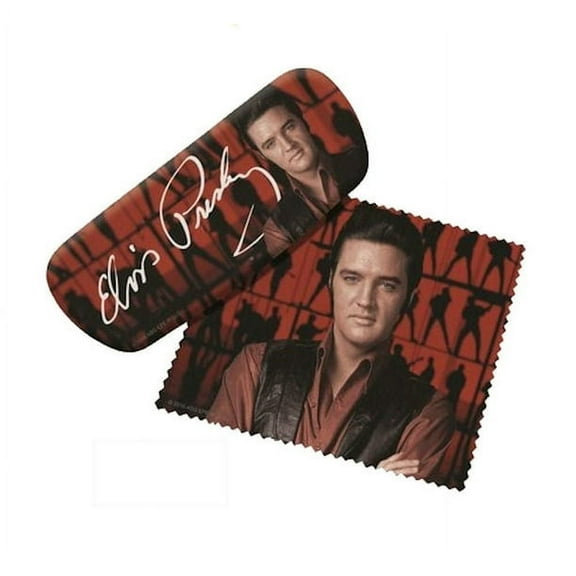 Spoontiques Padded Elvis Presley Eye Glass Case with Matching Lens Cloth