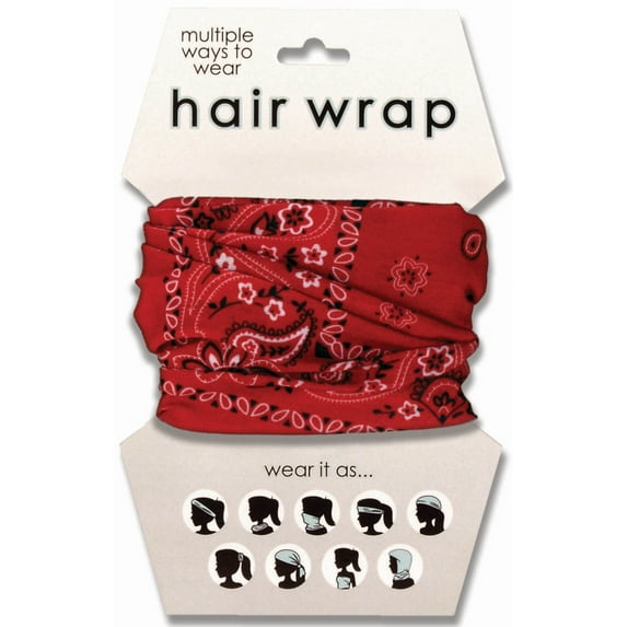 RED BANDANA HAIR WRAP
