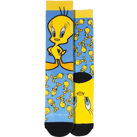 Spoontiques Looney Tunes Tweety Bird Crew Socks