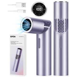 Spopal Handheld Portable Fan, 20750RPM Mini Turbo Fan Handheld Foldable with 199-Speed, Up to 11H Runtime, LED Display for Travel Outdoor, Purple