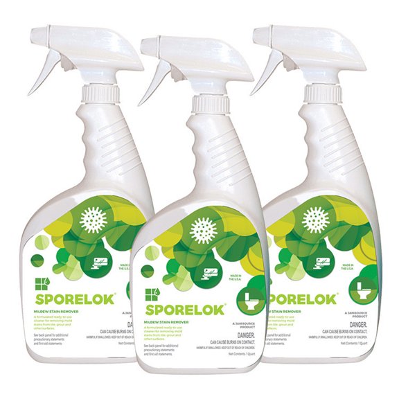 Sporelok Mildew Stain Remover, Quart (3-Pack)