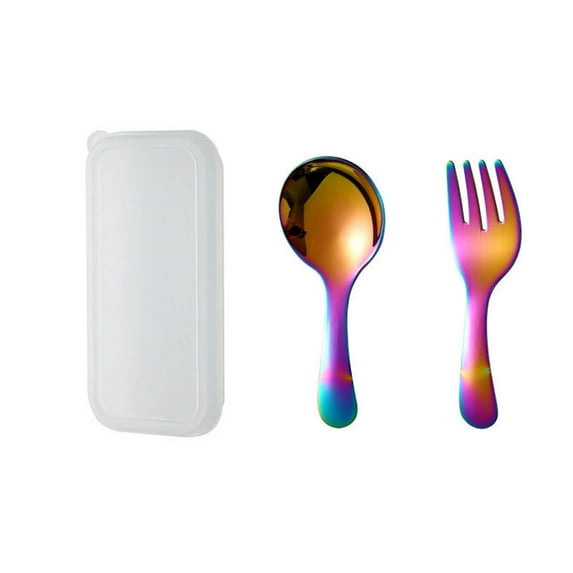 Spork and Spoon Set, Travel Steak Set, Cutlery Set, Dinnerware Sets, Sturdy, Durables and Easy to Clean, Suitable for Work, Daily Commuting and Traveling(Multicolor)