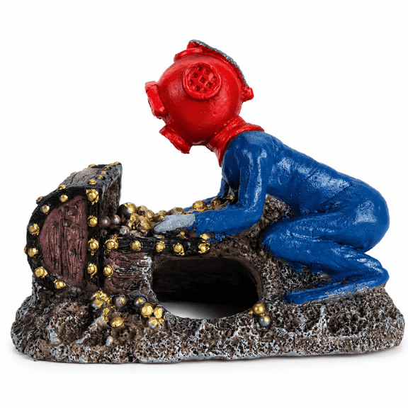 Sporn Aquatics Gassy Diver Aquarium Decoration, Bubbling Fish Tank Ornament for Freshwater & Saltwater Aquariums Decor