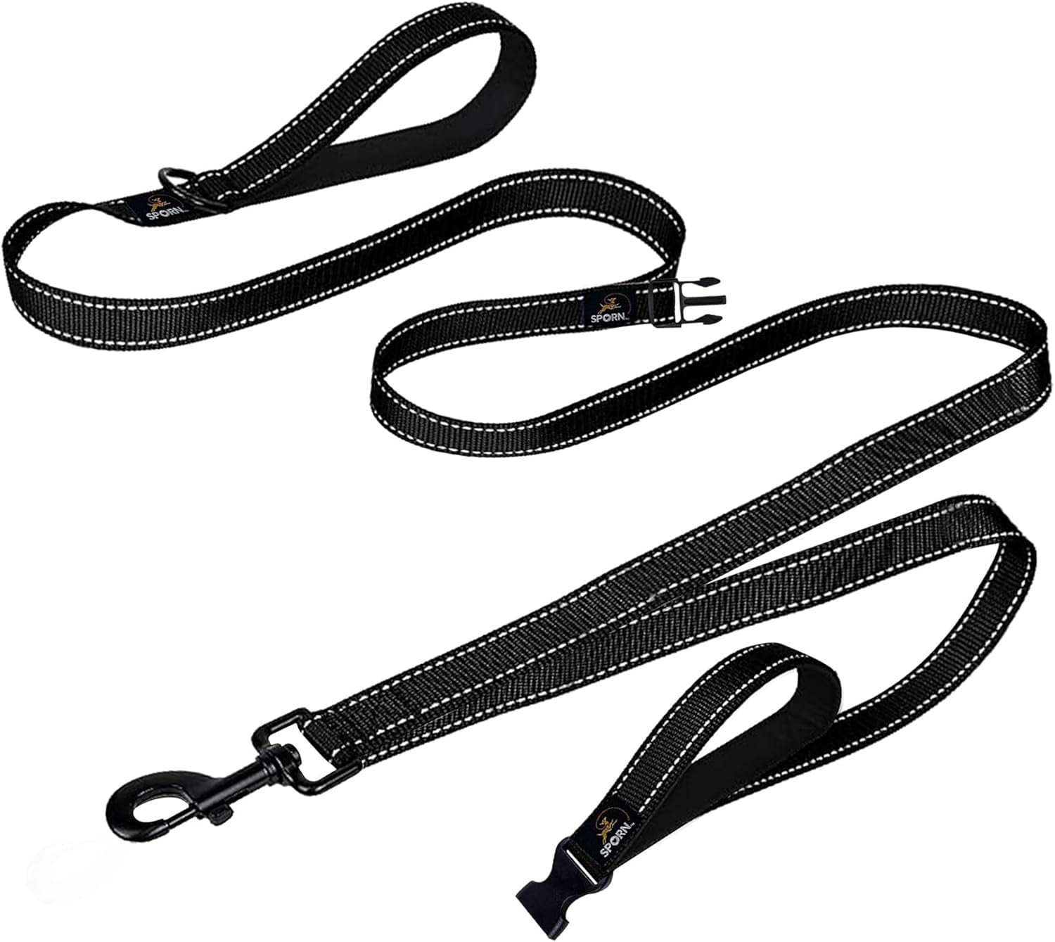 Sporn Child Co-Walk Training Dog Leash, 6 ft, Black