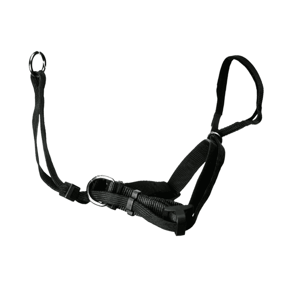 Sporn No Pull Dog Head Halter for Medium Dogs, Padded Humane Training & Walking Head Collar, Black