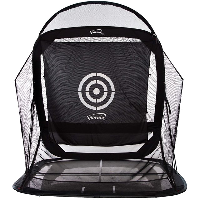 Spornia Spg7 Golf Practice Net Automatic Ball Return System w/Target Sheet, Two Side Barrier