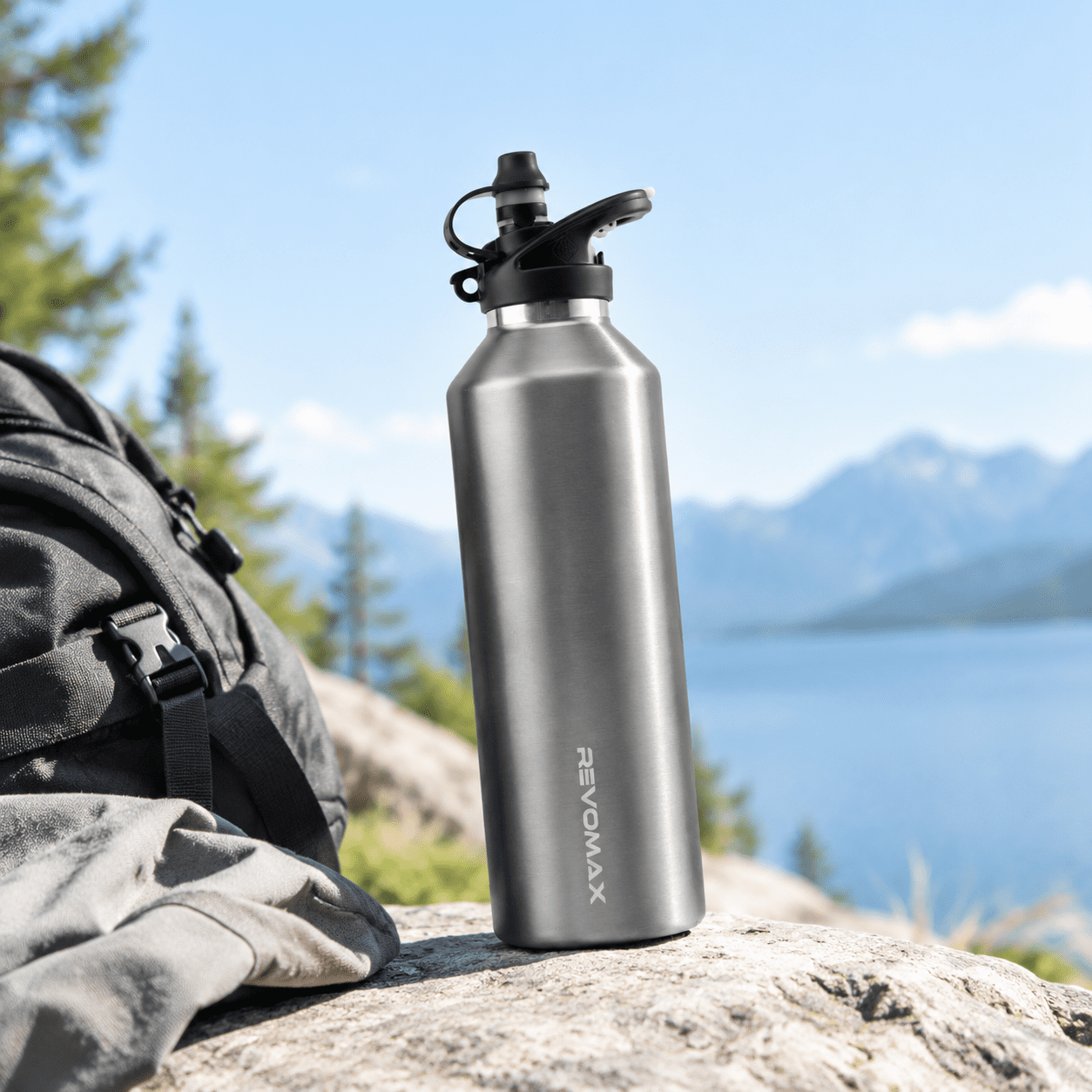 Sport 32 Ounces Gunmetal Vacuum Insulated Stainless Steel Water Bottle ...