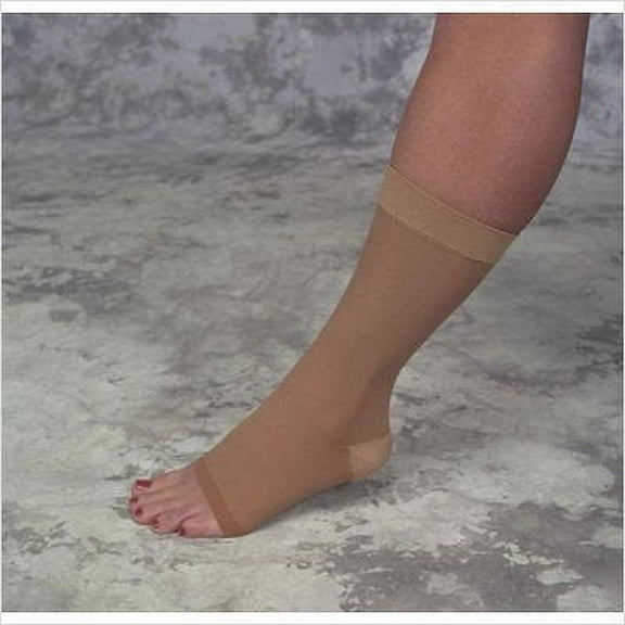 Sport Aid Ankle Brace Latex Free Nylon Two-Way Stretch, Beige, Medium, 1ct