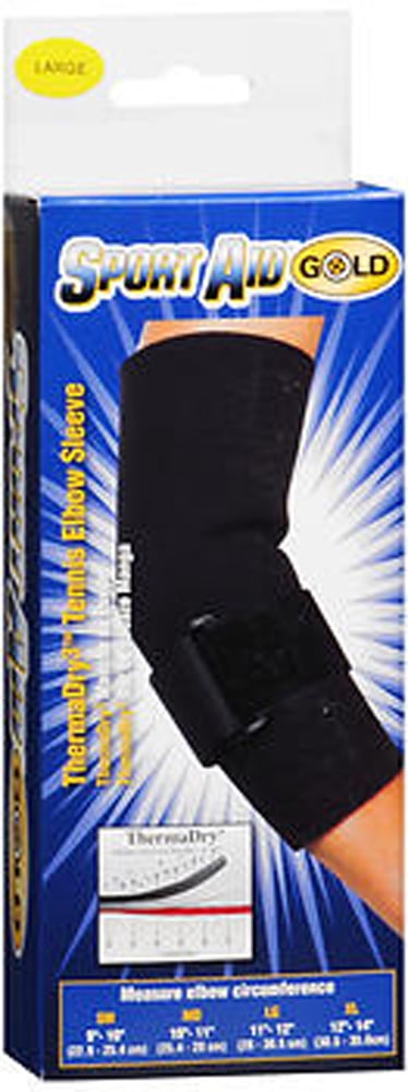 Sport Aid Gold ThermaDry Tennis Elbow Sleeve, Large