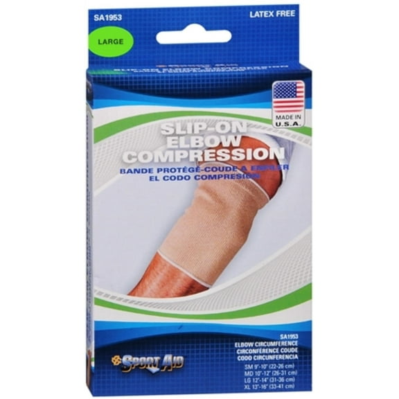 Sport Aid Slip-On Elbow Compression LG 1 Each (Pack of 2)