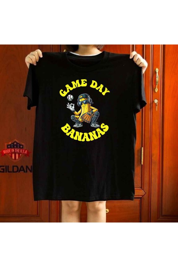 Sport Banana Funny Baseball Lover Cartoon Unisex T-Shirt up to 5XL