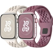 Sport Band for Apple Watch Band 44mm 45mm Ultra 49mm 40mm 41mm 38mm 42mm for Men Women,Soft Silicone Breathable Replacement Strap for Apple Watch Ultra 2,Nike+ Series 9 8 7 6 5 4 3 SE,iWatch Bands