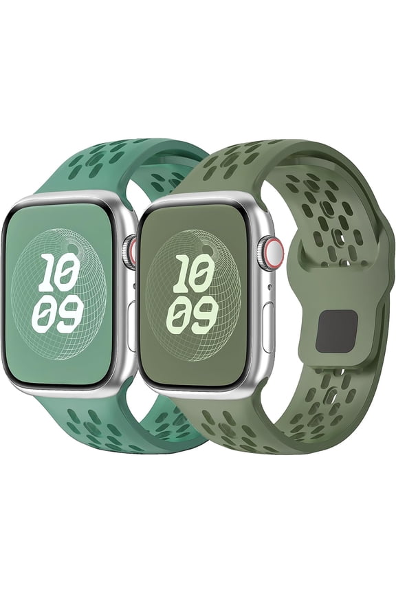 Sport Band for Apple Watch Band 44mm 45mm Ultra 49mm 40mm 41mm 38mm 42mm for Men Women,Soft Silicone Breathable Replacement Strap for Apple Watch Ultra 2,Nike+ Series 9 8 7 6 5 4 3 SE,iWatch Bands