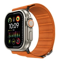 Sport Bands Compatible with Apple Watch 42/44/45/46/49mm Men Women,Stretchy Nylon Sport Loop Strap with S-Hook Adjustable Watch Strap Band for iWatch Series 10 Ultra SE 9 8 7 6 5 4 3,Orange