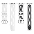 thumbnail image 1 of Sport Bands Compatible with Apple Watch Band 38mm 40mm 41mm 42mm 44mm 45mm,Soft Silicone Waterproof Strap Wristbands Compatible with iWatch Apple Watch Series 7 6 5 4 3 2 1 SE Women Men -White, 1 of 7