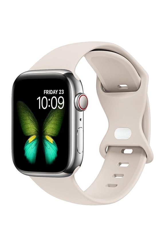 Sport Bands Compatible with Apple Watch Ultra 3/2/1 49mm, Series 11/10 46/42mm, 9/8/7 45/41mm, SE 6/5/4 44/40mm, 3/2/1 42/38mm S/M M/L for Women Men Silicone iWatch Band