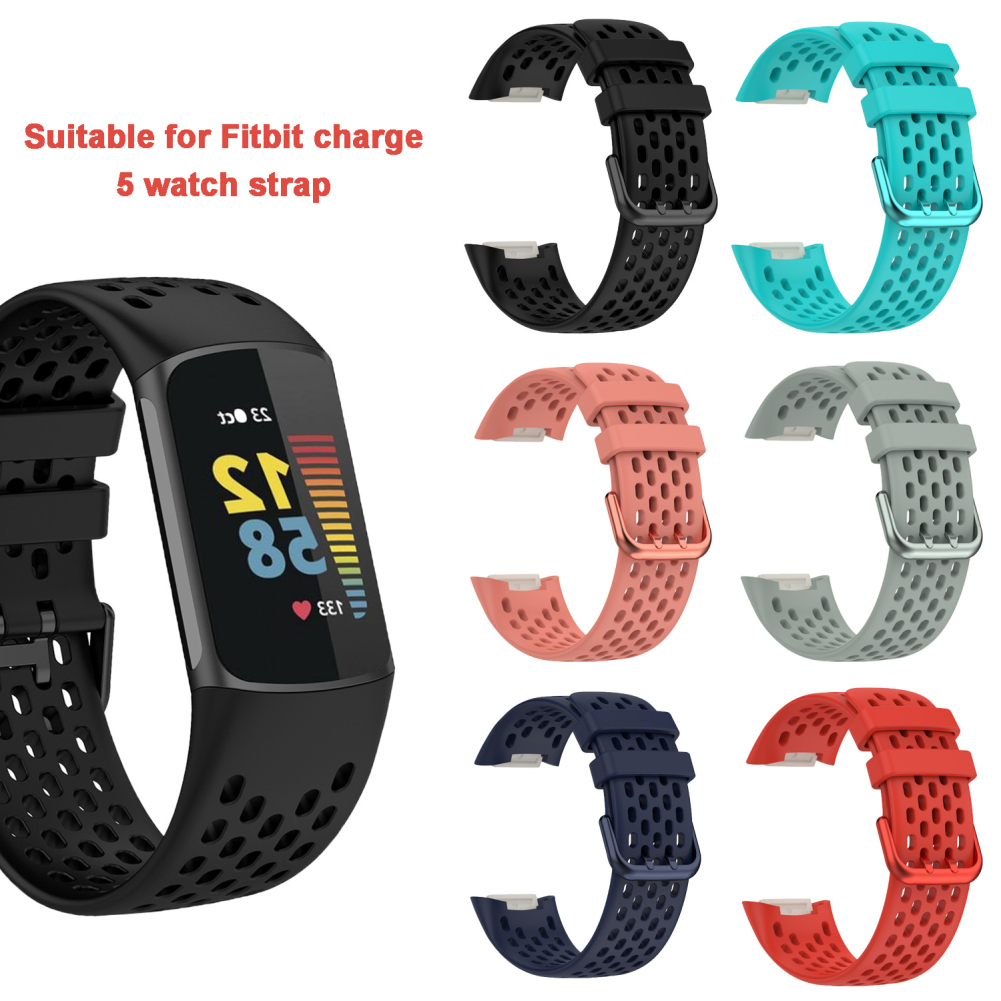 Compatible With Fitbit Charge 5 Bands - Soft Silicone Sport Replacement Strap, Small To Large Wrists - View #13