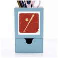 thumbnail image 1 of Sport Baseball Illustration Red Pattern Desk Supplies Organizer Pen Holder Card, 1 of 3