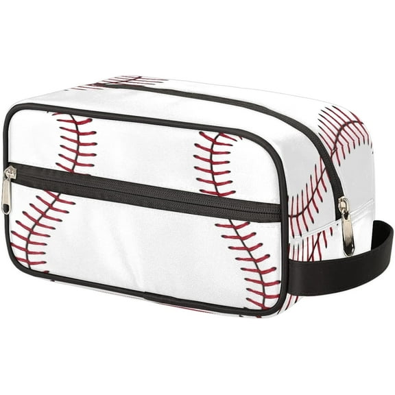 Baseball Travel Toiletry Bag For Men Woman, Sport Ball Kid Shower Shaving Bag,Dopp Kit Cosmetic Makeup Organizer