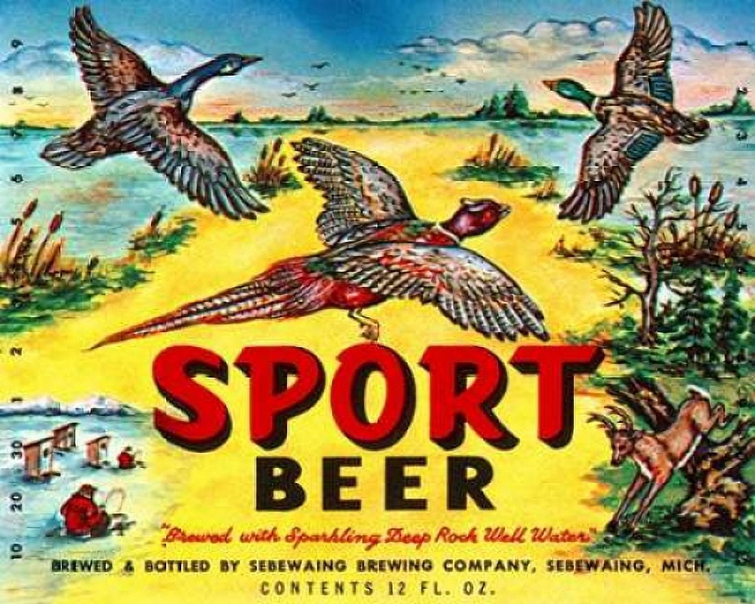 Sport Beer Canvas Art - Vintage Booze Labels (22 x 28)