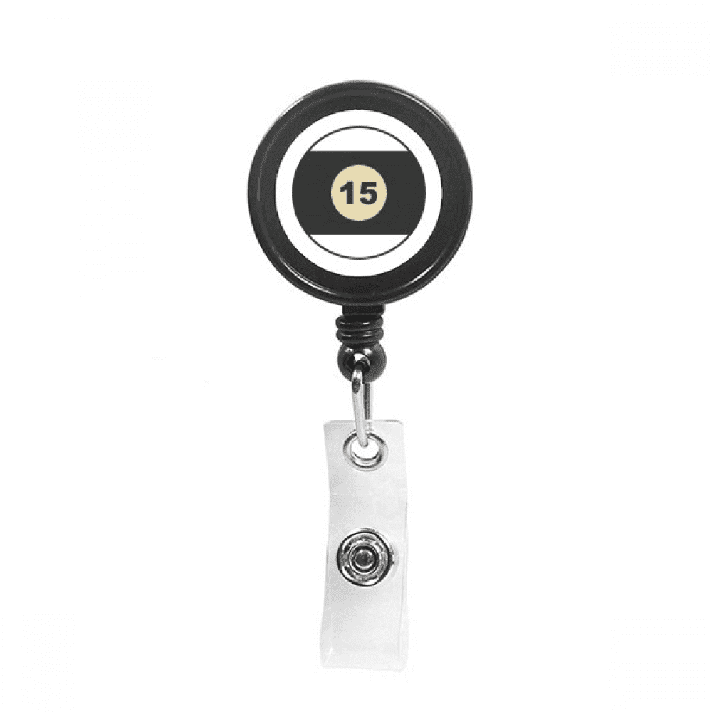 Sport Billiards Simple Geometry Pattern Retractable Keychain Badge Holder ID Badge