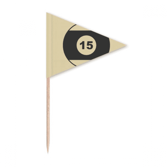 Sport Billiards Simple Geometry Pattern Toothpick Triangle Cupcake Toppers Flag