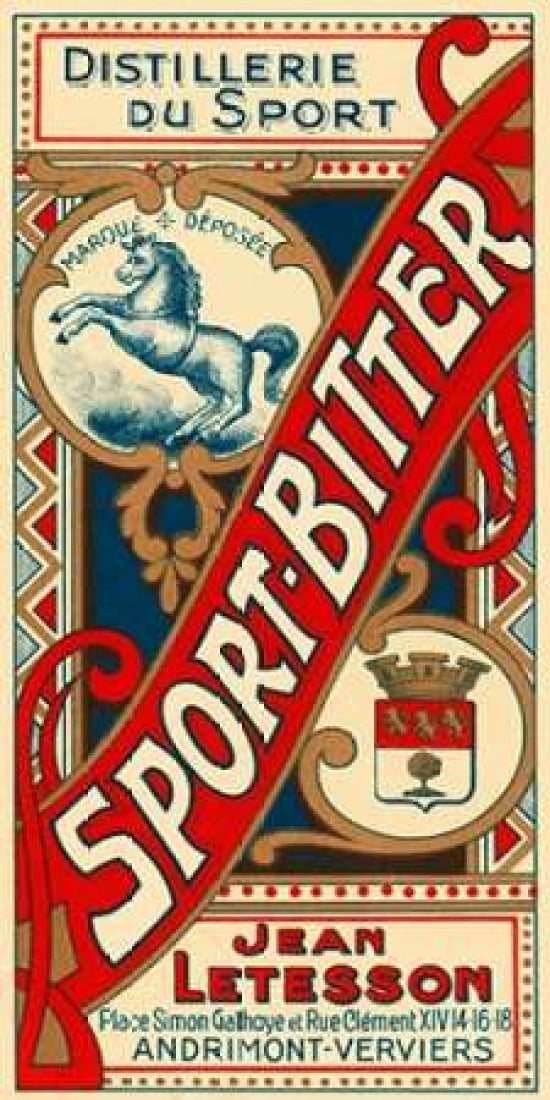 Sport Bitter Canvas Art - Vintage Booze Labels (10 x 20)