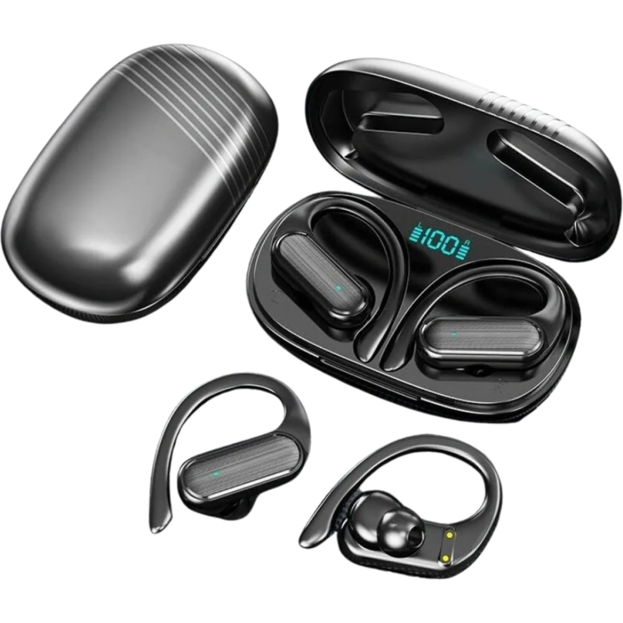 Sport Bluetooth Earphones Wireless Earbuds OverEar Design HIFI Stereo