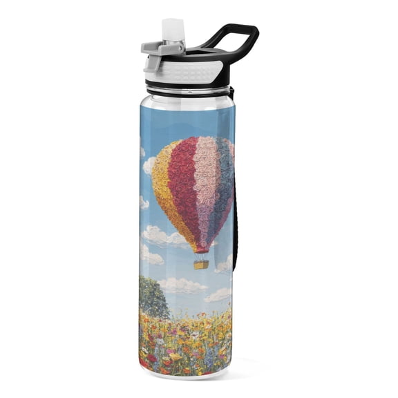 Sport Bottle Water Bottle Tritan Food Grade Clear Outdoor Water Bottle Bike Water Bottle Sturdy and Durable Vibrant Hot Air Balloon