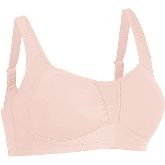 Sport Bras for Women High Support, Hugcore Summer Minimizing Sports Bra for Large Sizes Anti Sagging Side Bust Control & Shockproof Womens Sports Bras High Support Pink 36