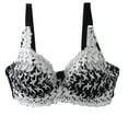 thumbnail image 1 of Sport Bras for Women Lace with Steel Solid Color Double Breasted Push Up Bra V-Neck No Underwire Bra Feature Hook and Eye Closure Training Bra Style Y-338 , White L, 1 of 3