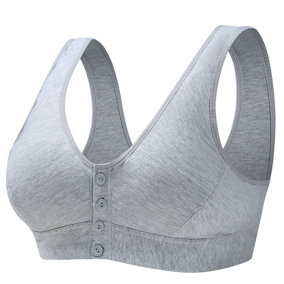 Sport Bras Women Lightly Lined Bra Feature V-Neck Molded Bra Style W-1750 Gray 3XL