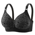thumbnail image 1 of Sport Bras for Women Padded Womens Push up Wireless Bra Full Cover Padded Bralette Plus Size Adjustable Strap Comfortable Support T-Shirt Bras Black L, 1 of 3