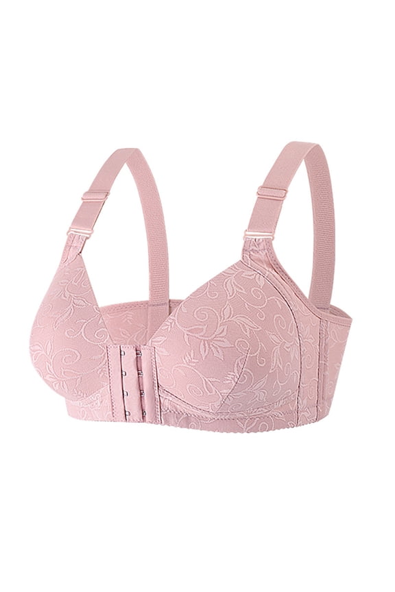 Sport Bras for Women High Support Front Closure Bras for Women, Full Cover Support Smoothing Back Balconette Convenient Wireless Brassiere XXL