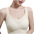 thumbnail image 1 of Sport Bras for Women No Underwire Adjustable Wireless Bralettes Smoothing Soft Sleep Seamless Everyday Workout Yoga Bra,White,38 C, 1 of 5