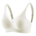 thumbnail image 1 of Sport Bras for Women No Underwire Push Up Wireless Seamless Supportive Full Coverage Bralettes Everyday Bra,White,40 B, 1 of 4