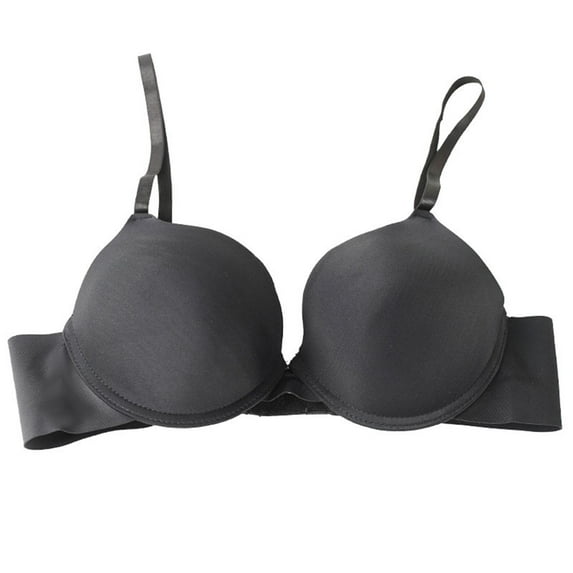 Sport Bras for Women Plus Size Full-Coverage Bra Feature V-Neck Balconette Bra Style W-880 Hook and Eye Closure No Underwire Bras Black S