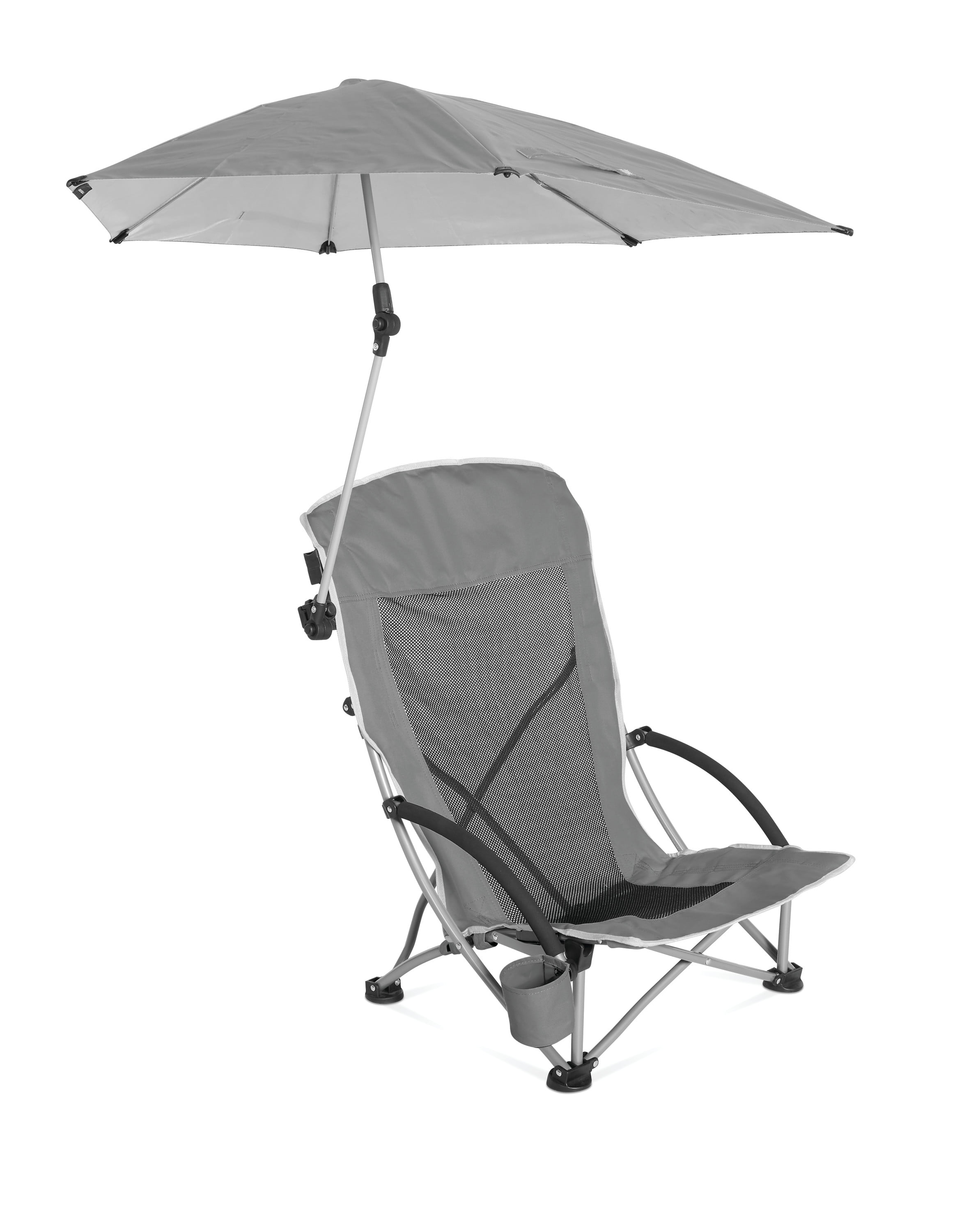 Sport-Brellaビーチチェア ミッドナイトブルー 角度調整 パラソル付き Sport-Brella Sport-Brella Beach Chair - Walmart.com