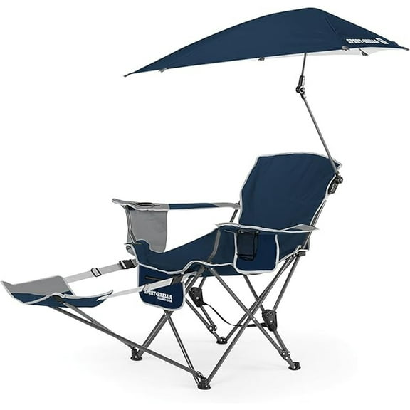 Sport-Brella Reclining Beach Chair, Midnight Blue