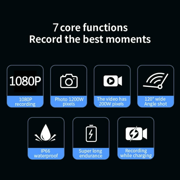 Sport Camera,Sport Camera Bike 1080p Built-in Wifi Camera Ip66 Waterproof Built-in 120 Wide Built-in Lens Wifi