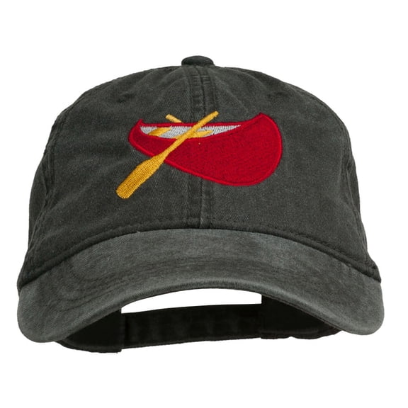 Sport Canoe Embroidered Washed Cap - Black OSFM