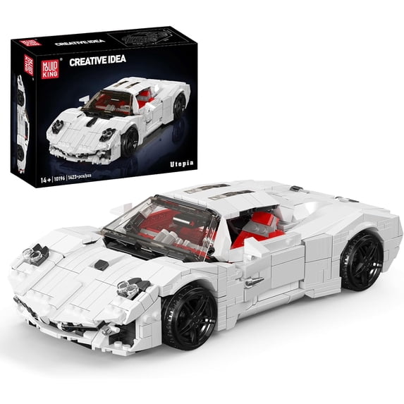 Sport Car Model, Clasic Racing Car Building Blocks Kit with 1423 Pieces, Construction Vehicle Toy, Collection Set for Adult