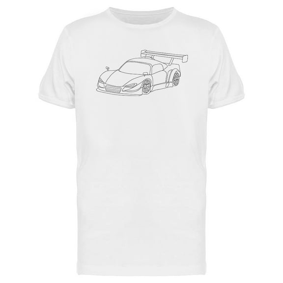 Sport Car Sketch T-Shirt Men -Image by Shutterstock, Male x-Large