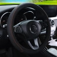 thumbnail image 1 of Sport Car Steering Wheel Covers Anti-Slip Leather Auto Steering-wheel Cover E4D5, 1 of 6