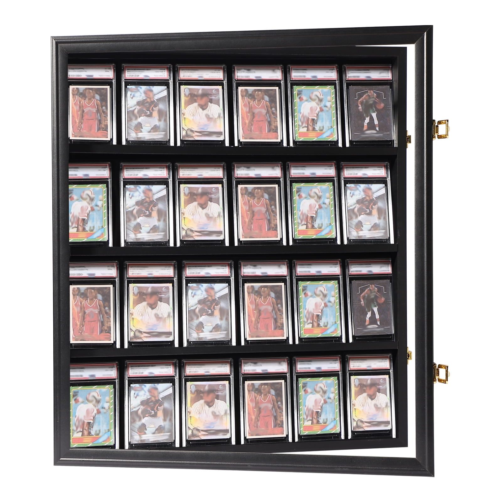 Card Frame Baseball Card Display Case Holds 12 Graded Sports Cards, Black Frame For Wall Or Desk Display Card Collection Display Card Frame Baseball Card Display Case Holds 12 Graded Sports Cards, Black Frame For Wall Or Desk Display Card Collection Display