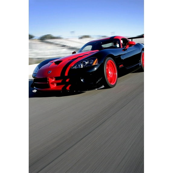 Sport Cars Dodge Viper SRT10 2010 Landscape Wall Art Home Decor - 20x30 Inch Laminated Poster - Stunning Detail and Bold Colors