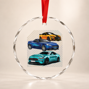 Sport Cars Lovers Gift Street Racing Fans Speed Driver Glass Ornament