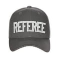 thumbnail image 1 of Sport Classic Baseball Hat Custom Referee Letters Structured Cap, Charcoal Hat White Letters, 1 of 7