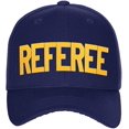 thumbnail image 1 of Sport Classic Baseball Hat Custom Referee Letters Structured Cap, Navy Hat Gold Letters, 1 of 4